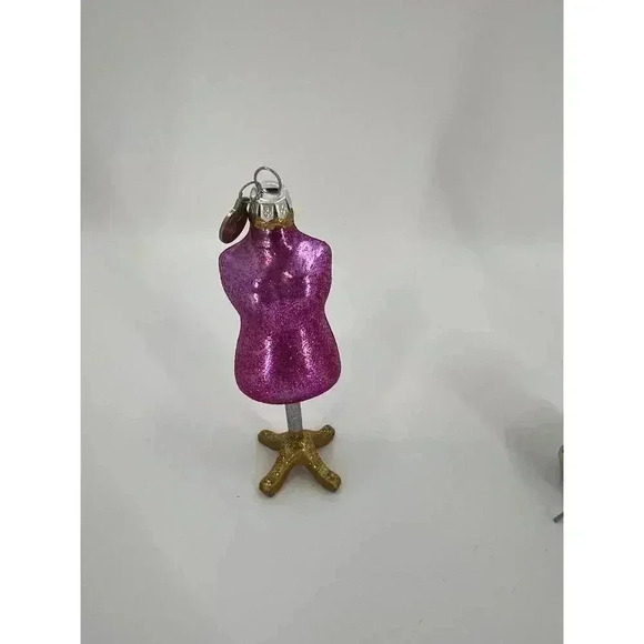 In Box 2002 Dept 56 Tiny Trimmings Glass Ornaments 4 Pc Seamstress Sewing - Picture 4 of 16